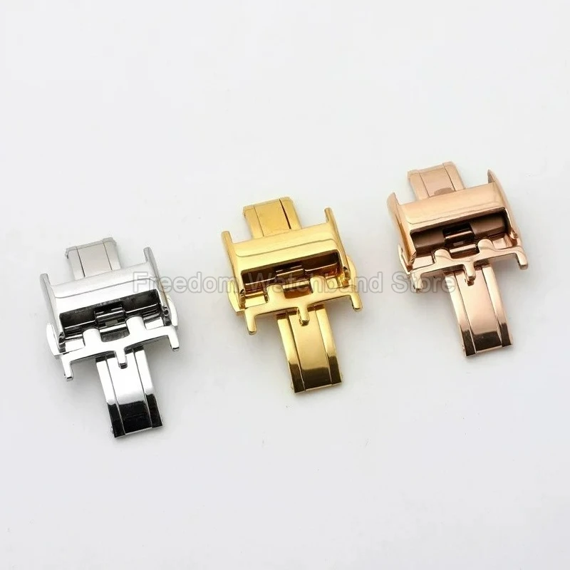 Watch Accessories Folding Buckle for Longines Master Flagship Series Stainless Steel Double Press Butterfly Clasps 18mm