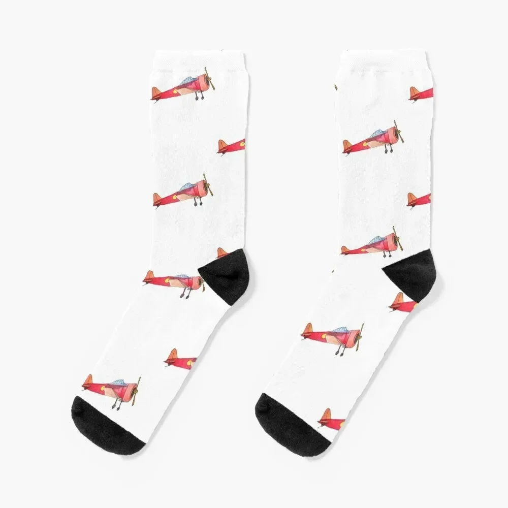 Airplane Socks Crossfit Novelties snow Toe sports Mens Socks Women's