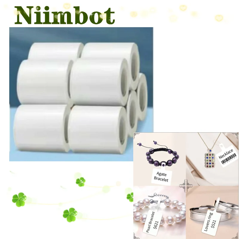 

Niimbot B21 B3S Thermal sticker White labels Waterproof label paper Jewelry retail store label sticker paper