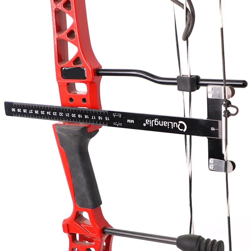 Aluminum Alloy T-Shaped Archery Ruler Bow Ruler Bowstring Measurement Tool for Recurve/Compound Bow