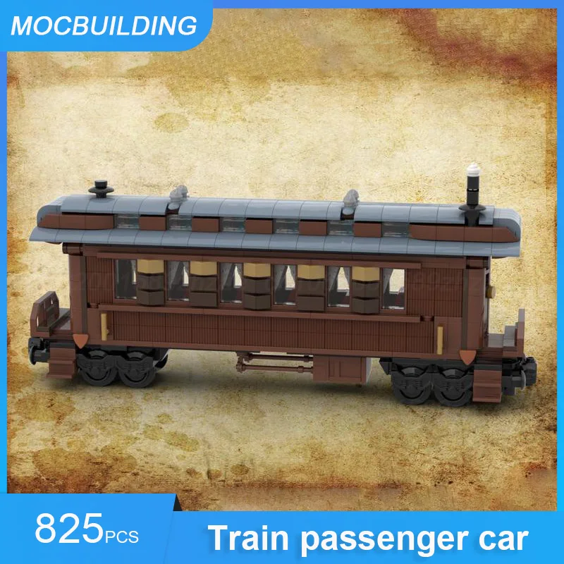 MOC Building Blocks Train Station Passenger Car Signal Tower Model Transportation Display Architecture Collect Xmas Toys Gifts