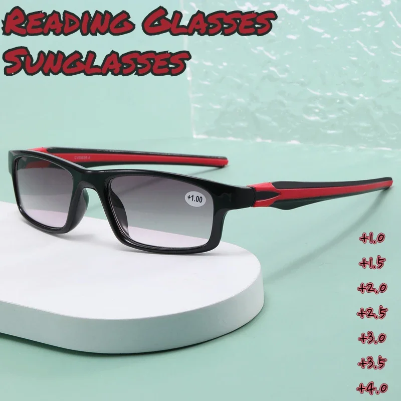 

Outdoor Sport Square Frame Reading Sun Glasses For Men Dioptric Reader Unisex Fashion Reading Eyewear With +1.0 to +4.0