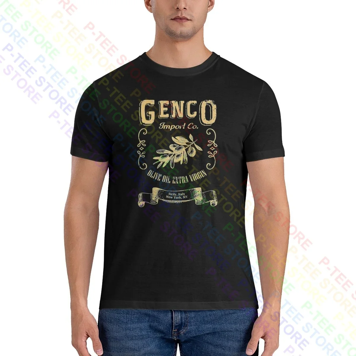 Camiseta Genco Import Co. A Óleo de Oliva da Trilogia O Padrinho Vito Michael Corleone NY, Camiseta Pop Harajuku
