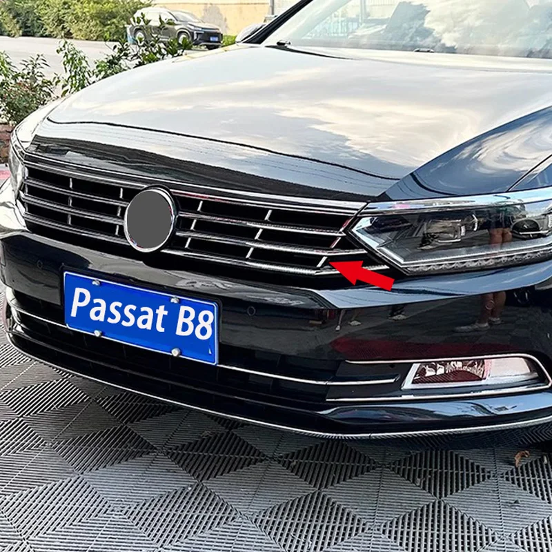 For Vw Passat B8 Front Grille Chrome Plated Decoration Strip 2015 2016 2017 2018 2019 Model Front Grille Chrome Plated Strip