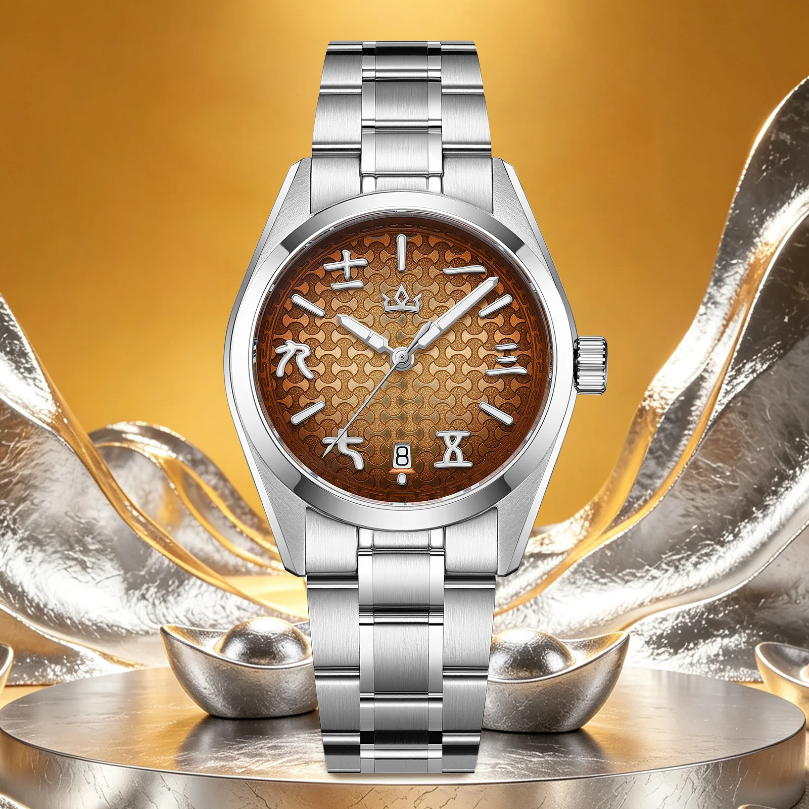 ADDIESKIN Top Brand Sapphire Glass Watches Miyota9015 Movement Model Automatic Mechanical Watch Calendar Waterproof Reloj Hombre