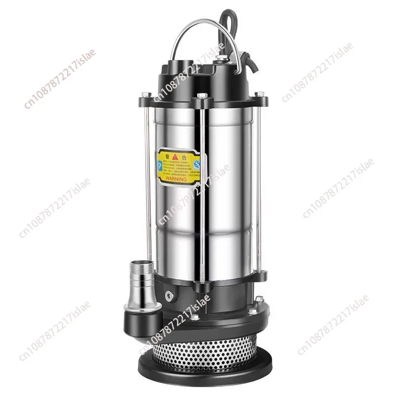 

220V Stainless Steel Submersible Pump Agricultural Sewage Pump Drainage Irrigation Underwater Sewage Priming Pump Float Type