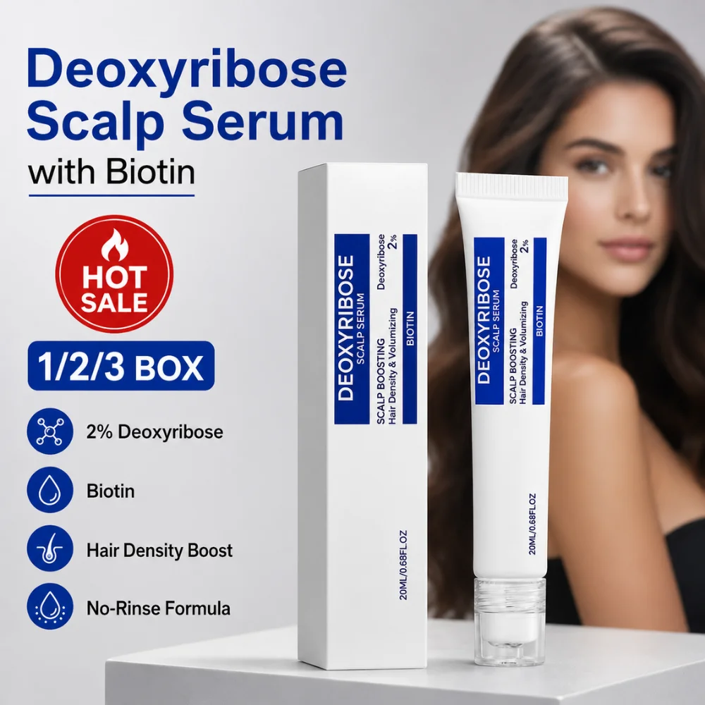 Deoxyribose Scalp Serum 20ml with Biotin Roller Ball Applicator Nourishing Hair Root Density Care Non Greasy Daily Essence