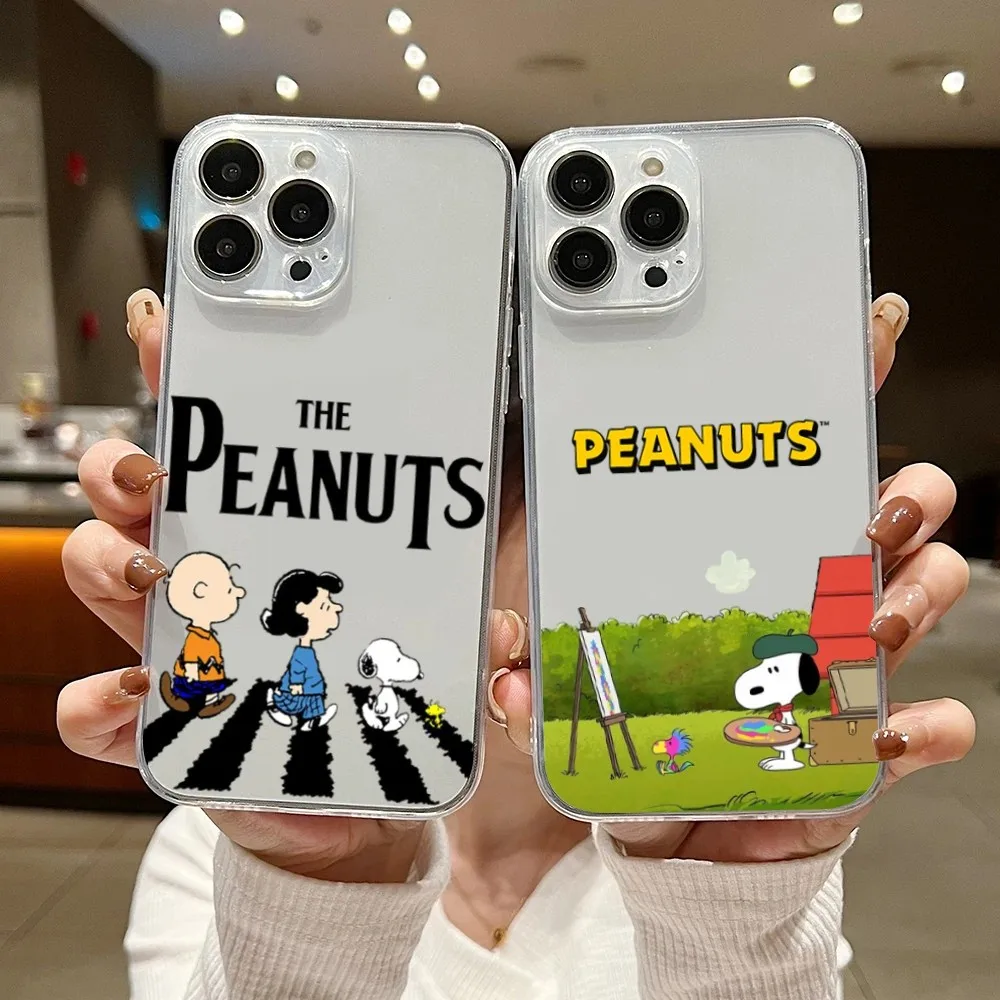 Miniso Peanuts Snoopy Phone Case For Samsung Galaxy A73 53 32 22 5G  Note 20Ultra Shell