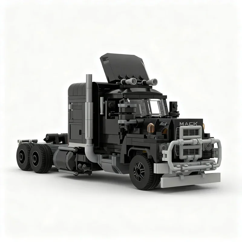 NEW 603PCS 6X4 Mack R Engineering Container Tractor Unit Dump Truck Tower Head Model DIY Creative Display Gift Technologybricks