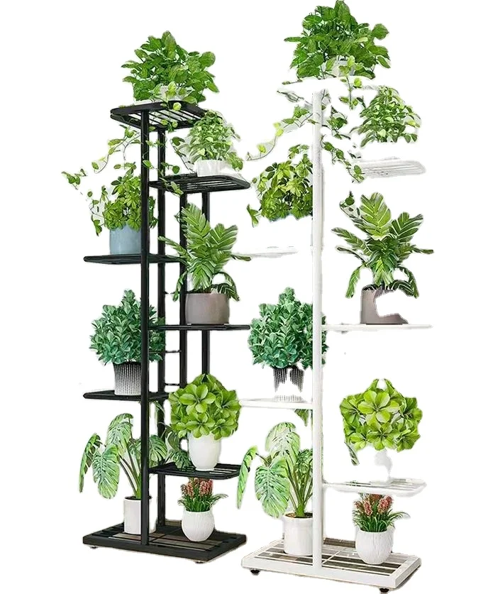 

Eight-layer nine pots iron art green plants placed pot stand