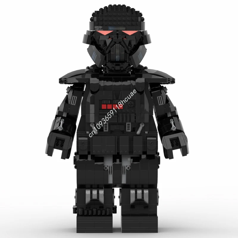 Moc Star Battle Dark Trooper Mega Figure Model Building Blocks Bricks Diy Creative Assembly Educational Kid Holiday Gift Toys