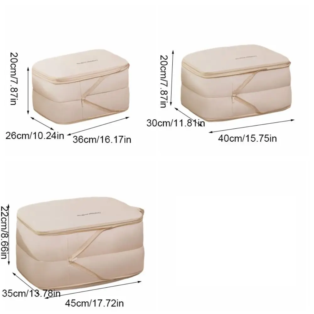 حقيبة تخزين ملابس قابلة للطي، سعة كبيرة، حقيبة تخزين سترة مضغوطة مع سحاب لتوفير المساحة، مكعب تعبئة الملابس #6
