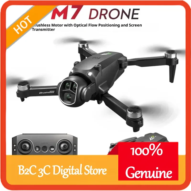 

M7 360° Obstacle Avoidance Drone HD FPV RC Quadcopter with Dual Cameras Screen Controller Remote Control Airplane Toy