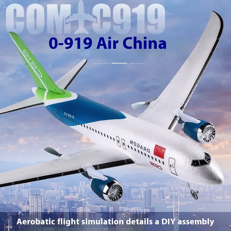 Rc Plane Qf008b Glider C919 Three Channel Remote Control Foam Aircraft Fixed Wing Diy Assembly Aircraft Model Children Gift