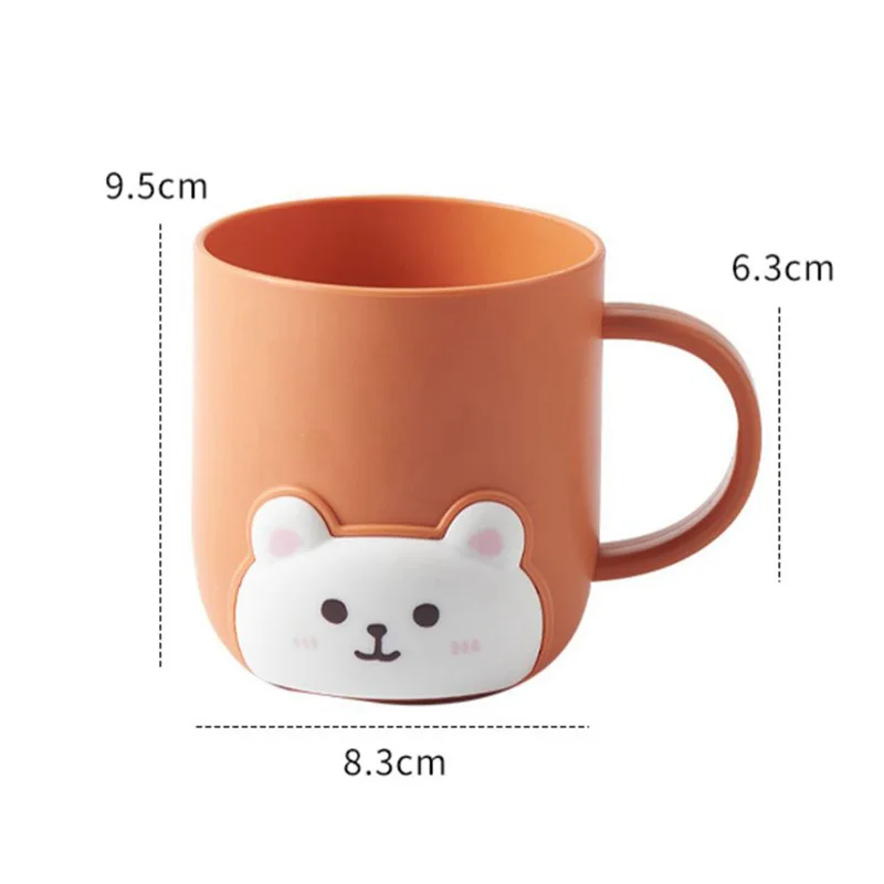 Cute Cartoon Bear Mouthwash Cup Toothbrush Washing Mouth Cups Plastic Home Hotel Tooth Brush Holder Bathroom Accessories