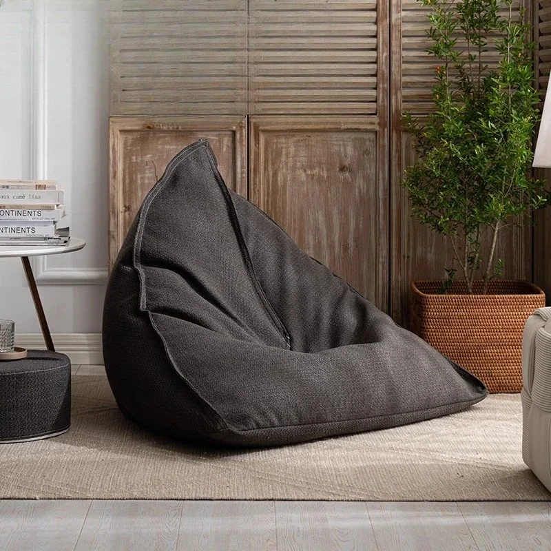 Sofá perezoso tatami lectura descompresión crema viento frijol saco de arena balcón puede tumbarse y dormir