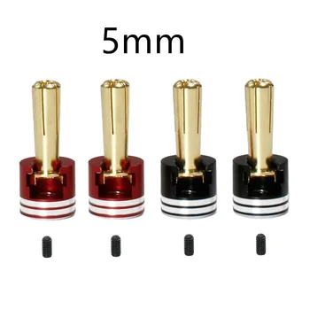용접이 필요 없는 하드 쉘 금속 방열판 불릿 플러그 및 그립, 4mm, 5mm 세트, 1/10 오프로드 트럭 RC 자동차 업그레이드 부품, 4PCs/세트 Best5 용접이 필요 없는 하드 쉘 금속 방열판 불릿 플러그 및 그립, 4mm, 5mm 세트, 1/10 오프로드 트럭 RC 자동차 업그레이드 부품, 4PCs/세트 Best5