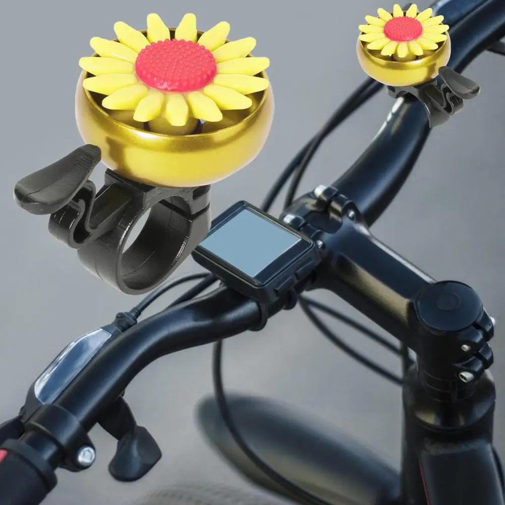 Bike Bell Chrysanthemum Mountain Road Bike Horn Sound Safety Alert Aluminum Alloy Handlebar Alarm Ring Bell Bicycle Accessories