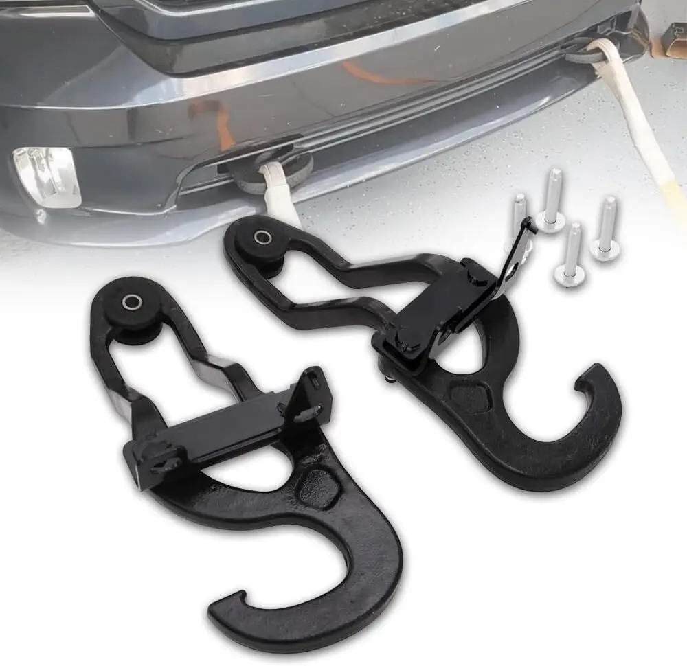 

2PCS Front Tow Hooks Heavy Duty Fit for Dodge Ram 1500 2009-2019 68196982AA