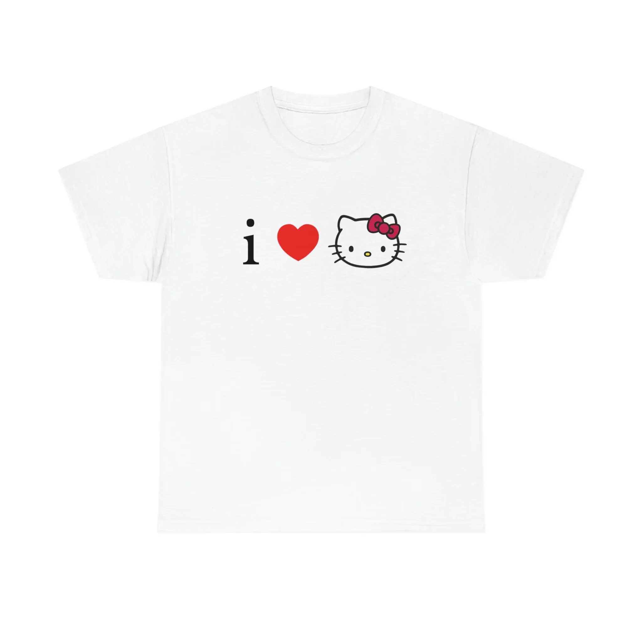 2026 Sanrio Hello Kitty Summer Men's and Women's Pure Cotton T-Shirt, Comfortable, Breathable, High-Quality, Instagram Y2K Style