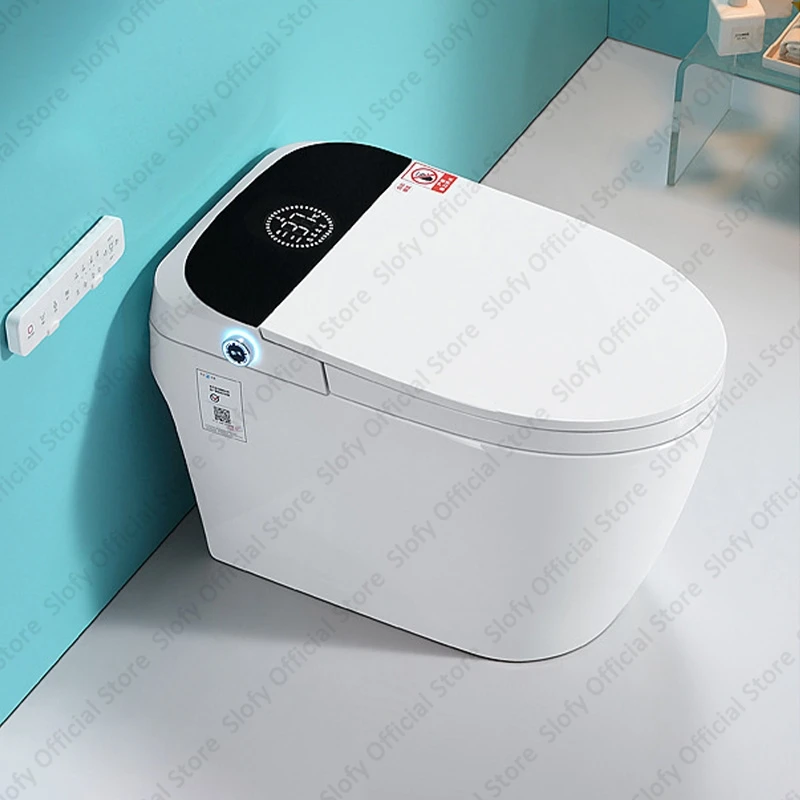 Elongated Smart Bidet Toilet for Bathroom Tank Built In Bidet Toilet Heated Seat Warm Water Auto Flush Air Dryer Remote Control