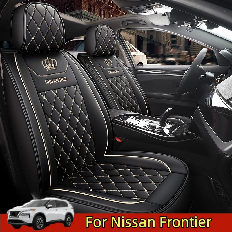 

For Nissan Frontier Car seat cover high-end PU leather crown embroidery waterproof and wear-resistant full wrap seat cover