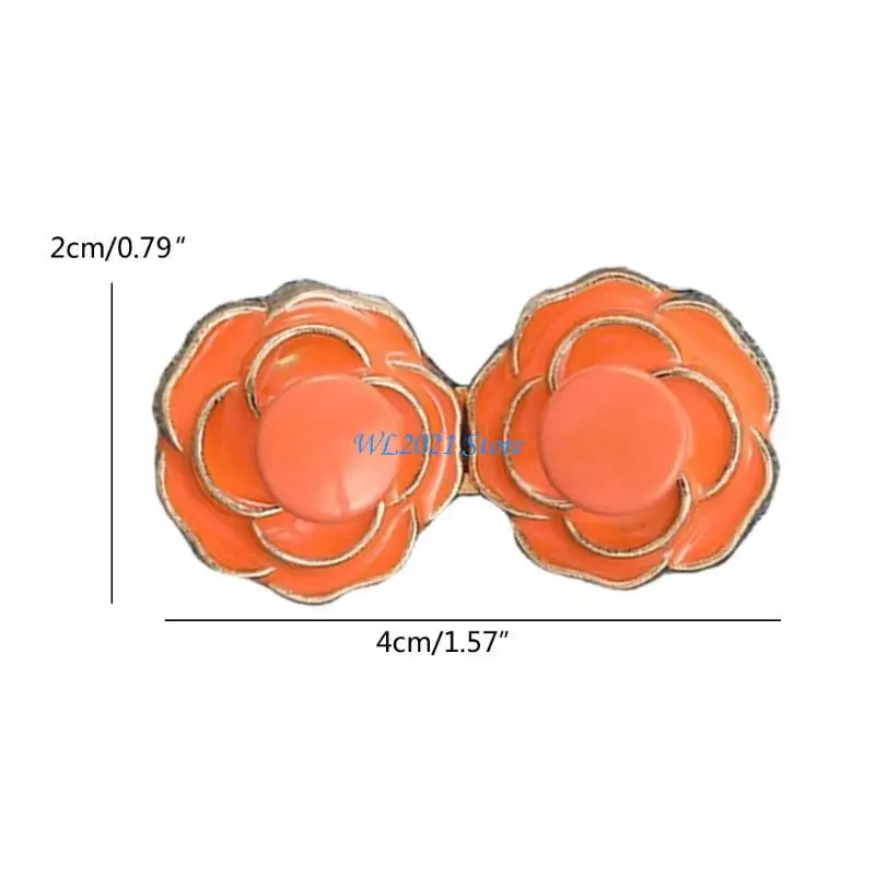 G5GC قابل للإزالة زر الجينز دبوس أزرار جينز للجينز فضفاض قابل للتعديل الخصر مشبك لطيف كاميليا زر الخصر لا الخياطة #6