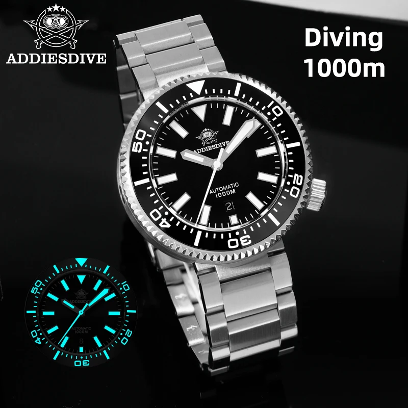 ADDIESDIVE Diving Watch Sapphire Glass 1000m Waterproof Japan 8215 Automatic Mechanical Watches Luxury Luminous Wristwatches