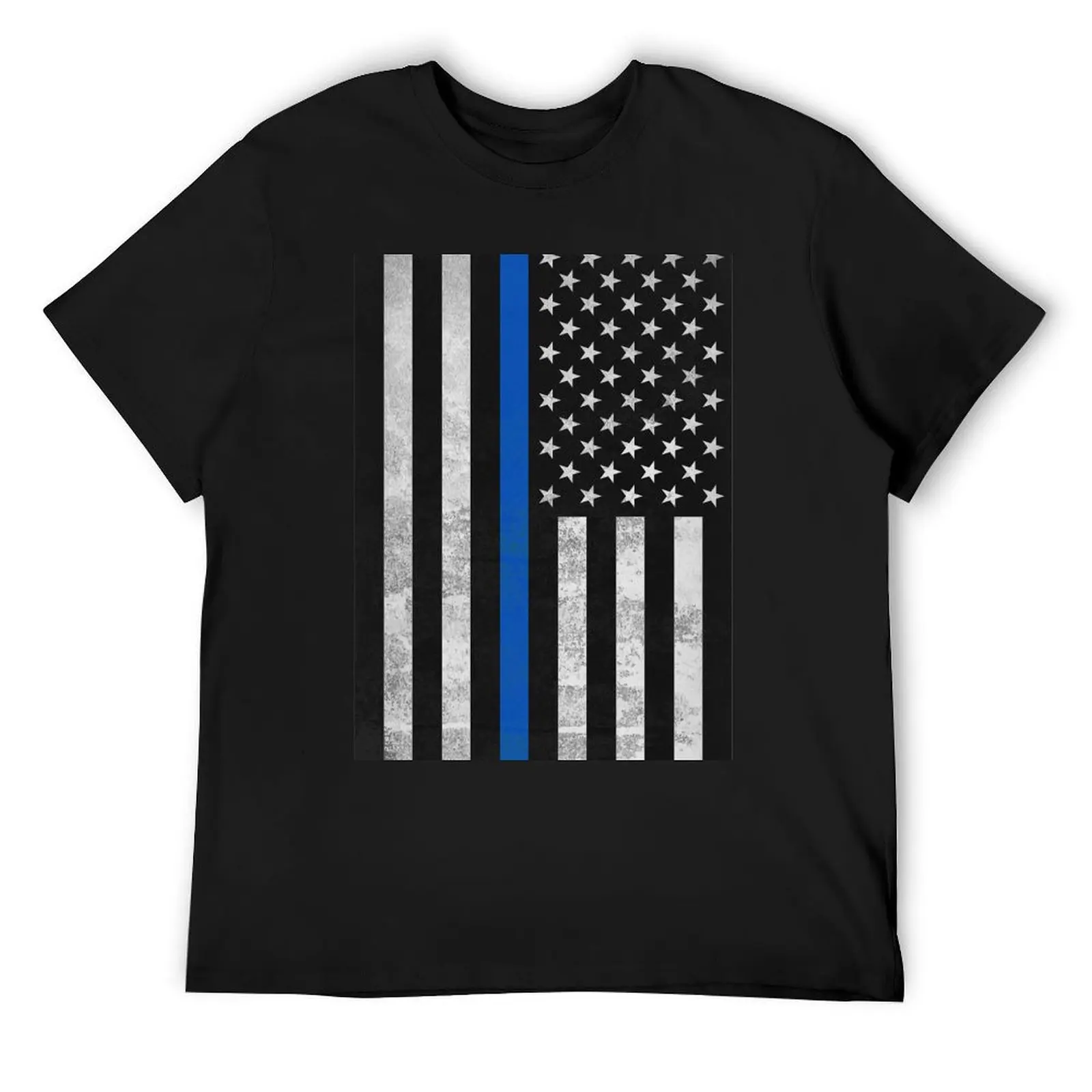 

Black American flag with blue stripe- tribute to a local police officer who was shot and killed T-Shirt