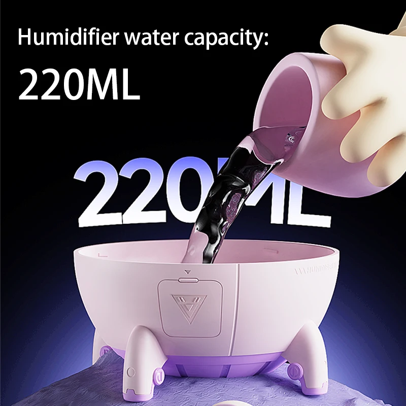 Muzinstants-Humidificateur d\'air portable pour la maison, USB, vaporisateur de parfum, diffuseur essentiel, veilleuse, brume froide, capsule spatiale