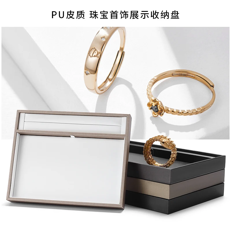 

Jewelry Window Shop Tray Pendant Rings Necklace Display Stand Luxulry Jewelry Organzier Box