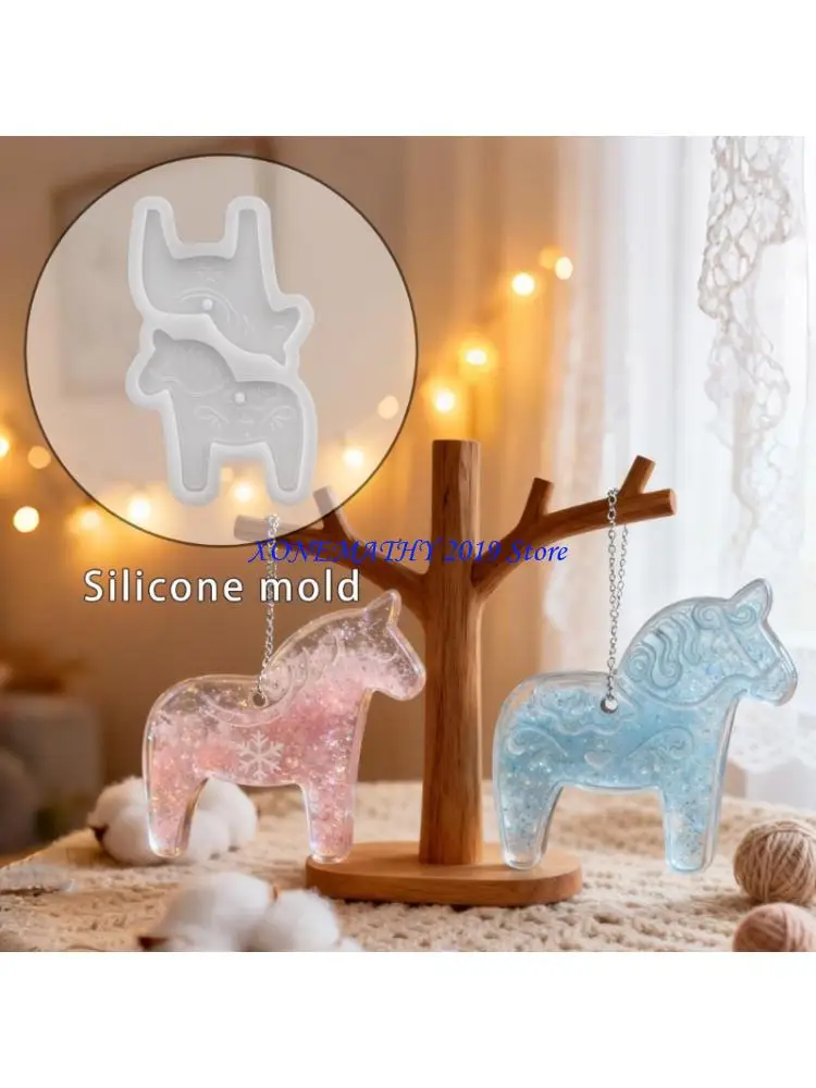 F42F Horse Shaped Mould For Making Resin Keychains And Tabletop Decorations