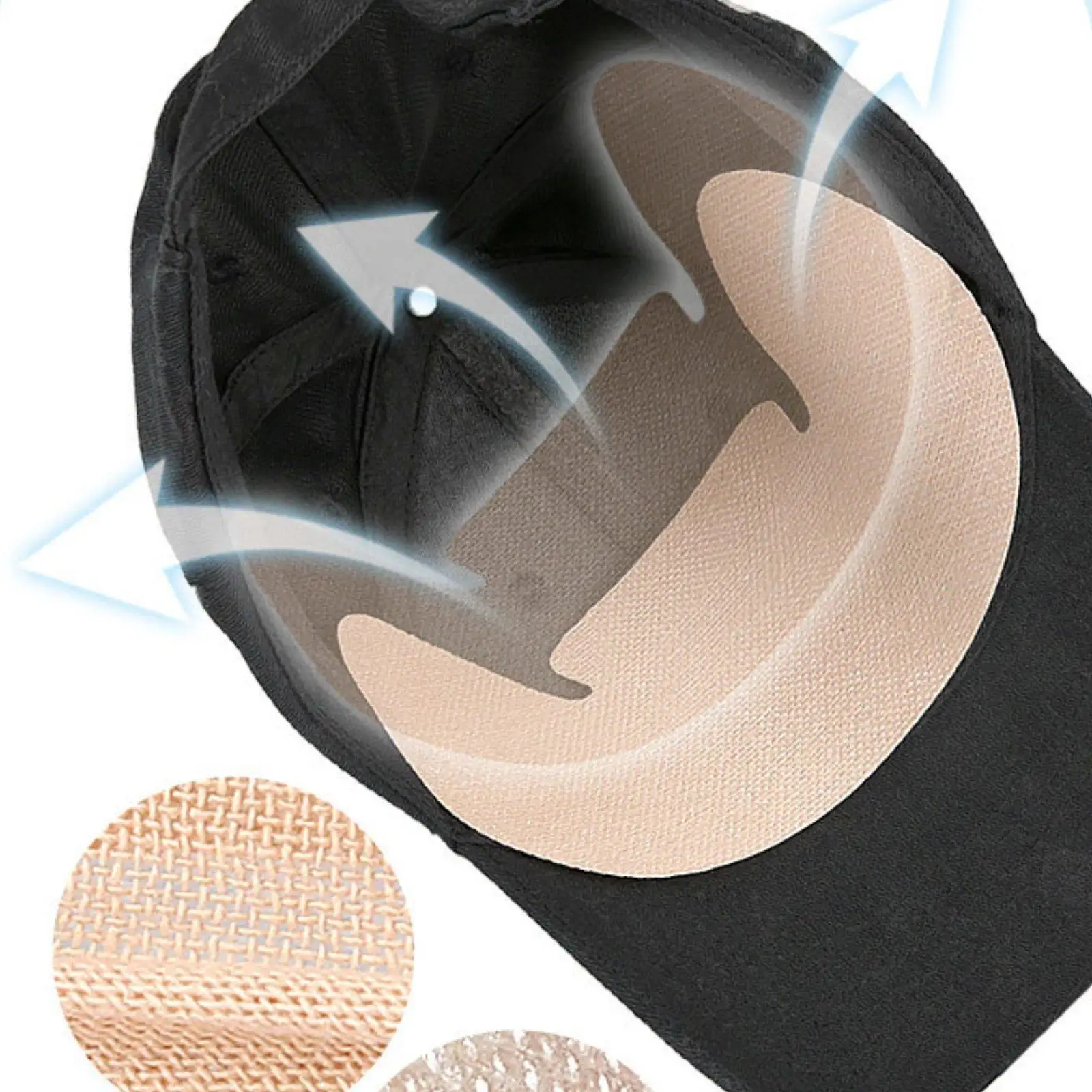 10 Pieces Hat Sweat Liner Prevents Stains Hat Sweat Liner Breathable Sweatband for Sports, Outdoor Activities, Summer