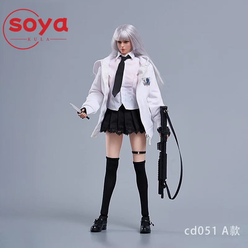 cdtoys cd051 1/6 School Uniform Casual Wear Maid Attire Fashion Sweet Student Sweater Set fit 12-inch Action Figure Body Doll