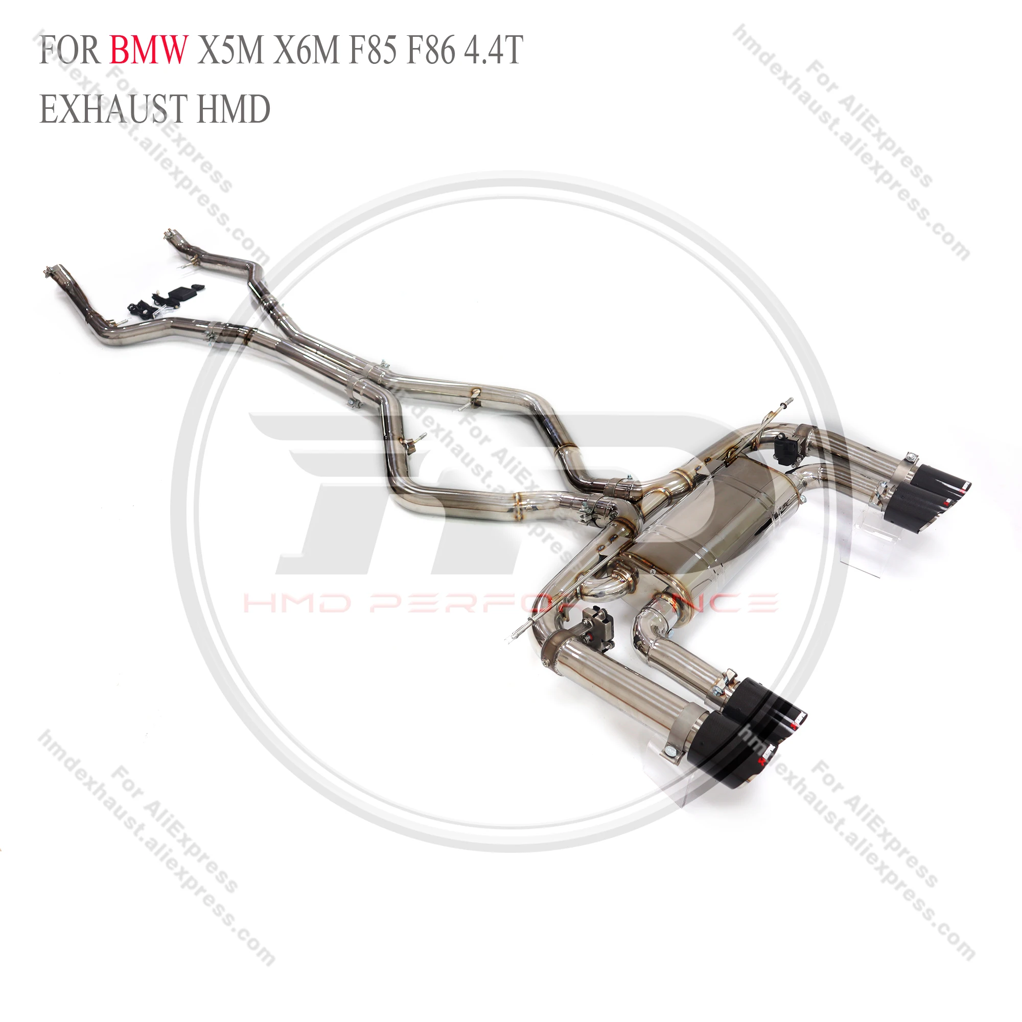 

Выхлопная система HMD из нержавеющей стали Performance Catback для BMW X5M X6M F85 F86 4.4T 2015-2019 глушитель с клапаном