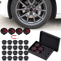 Car Wheel Center Hub Caps Kit for Tesla Model 3 Model3 with 4 Center Cap Set 20 Wheel Lug Nut Cover Kit Tesla Decorations