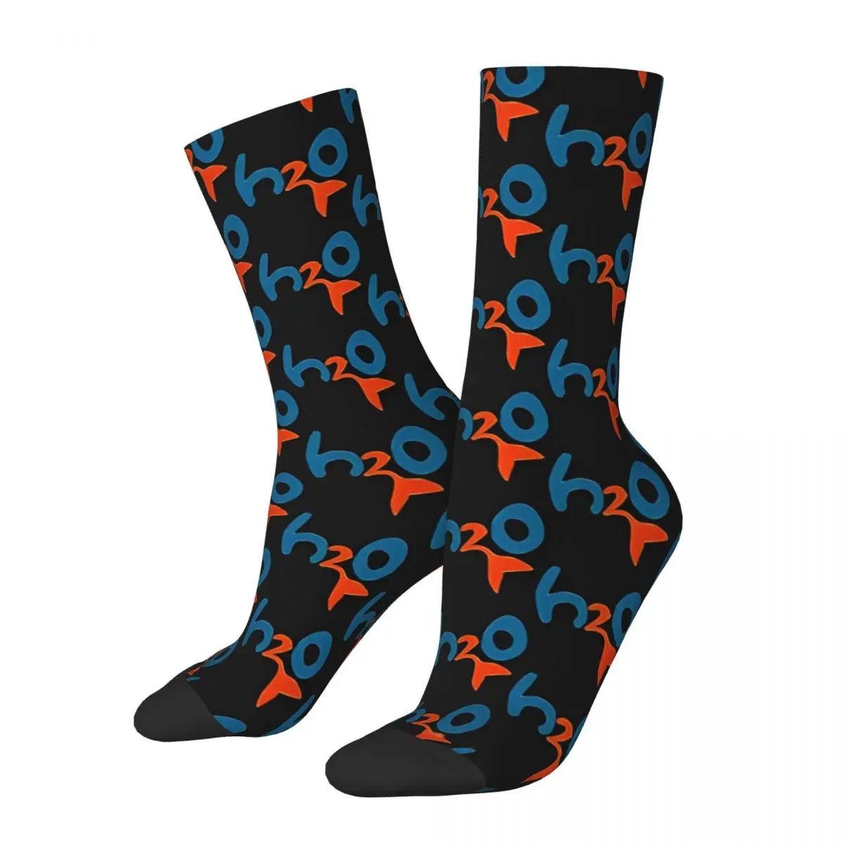 Z1 Retro H2o Just Add Water H2o With Mermaid Men's compression Socks Unisex Street Style Seamless Printed Novelty Crew Sock