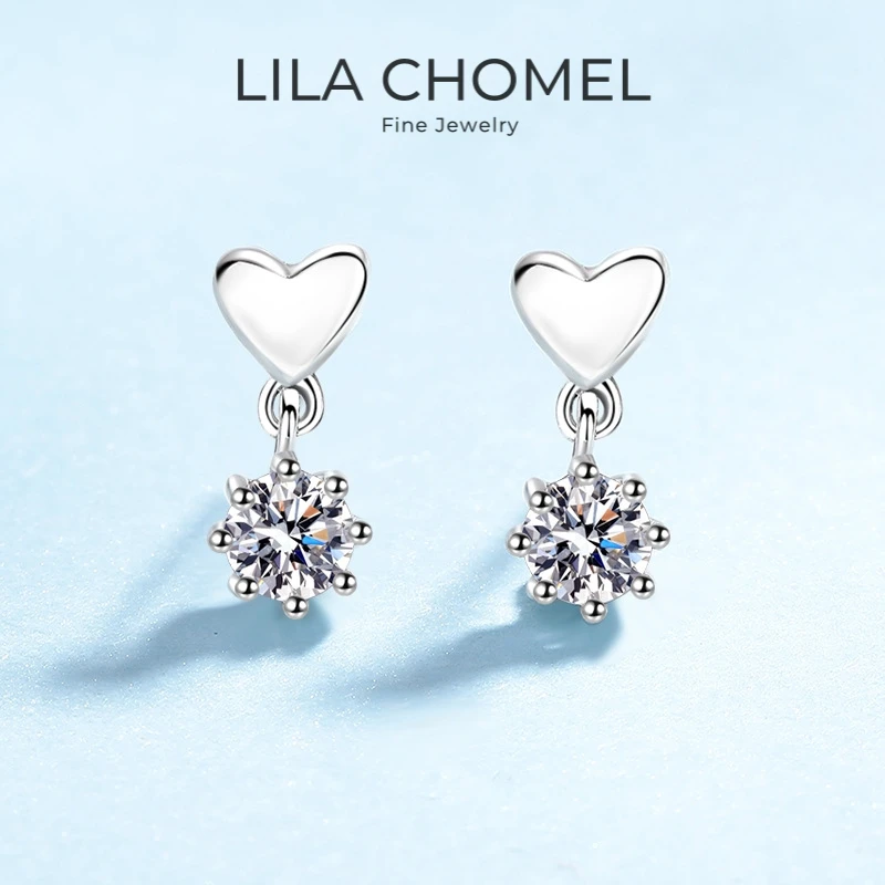 

Lover Valentine's Day 18K White Gold Girl Friend Birthday Gift 0.6CT Moissanite Diamond Wife PT950 Women Wedding Fine Jewelry