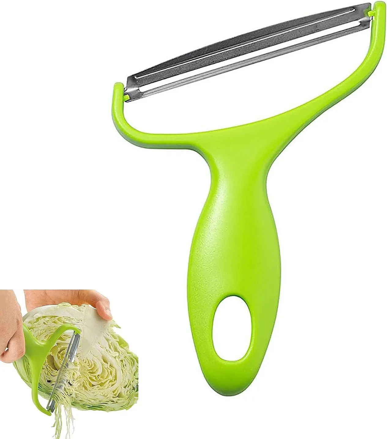 Stainless Steel Vegetable and Julienne Peeler - Cabbage Shredder for Quick Daily Peeling of Fruits and Vegetables