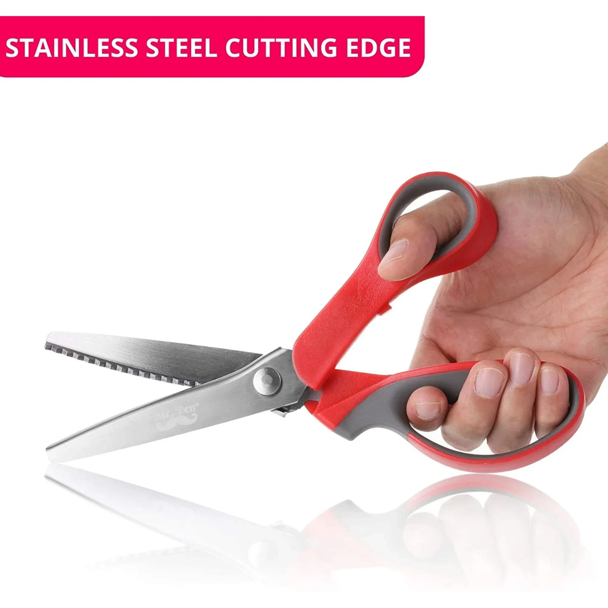 مقصات تقطيع القلم، مقص متعرج، مقص وردي للنسيج، مقص حافة مزخرف، مقص وردي