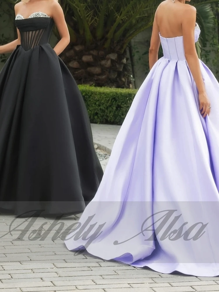 

Customized Elegant Sweetheart Ruched A Line Floor Length Women Formal Evening Dress Wedding Guest Party Gown Robe De Soiree 2025