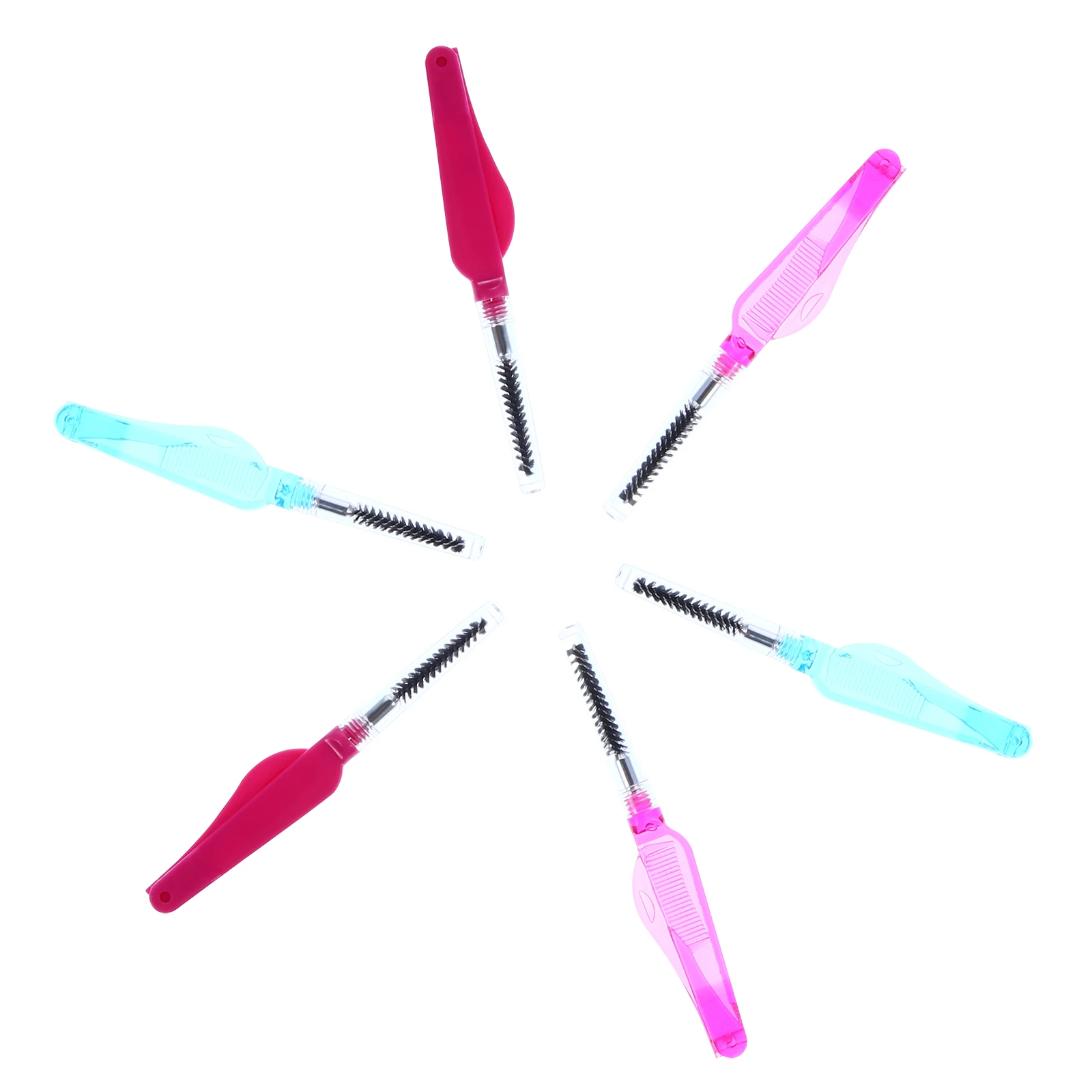 6개입 접이식 속눈썹 빗 눈썹 빗 세트 구부릴 수 있는 메이크업 도구 속눈썹 및 눈썹 정리 자연스러운 마무리 살롱 가정용