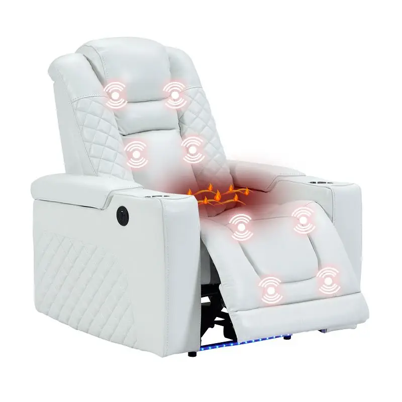 The first layer of cowhide leather home theater sofa, the living room is lined up for three people, and the electric function of