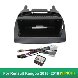 9 Inch 2Din Car Fascia For Renault Kangoo 2015- 2018 Stereo Double Din Car Dvd Frame Install Panel Dash Mount Installation