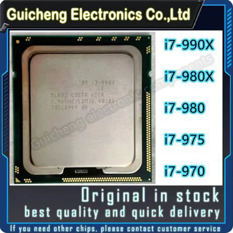 i7-990X i7-980X i7-980 i7-975 i7-970 Six-Core CPU X58 Processor 1366 Pins Official Version