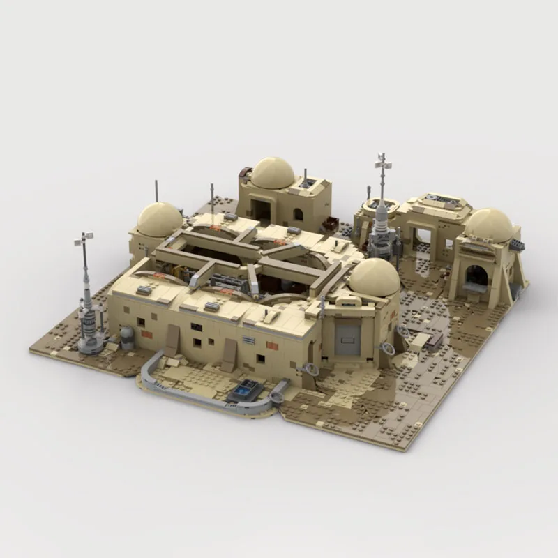 

608 шт., набор Star Batter Mos Eisley Cantina, сцена, здание, вид на улицу, MOC, сделай сам, образовательная модель, строительные блоки, игрушки на день рождения, подарок