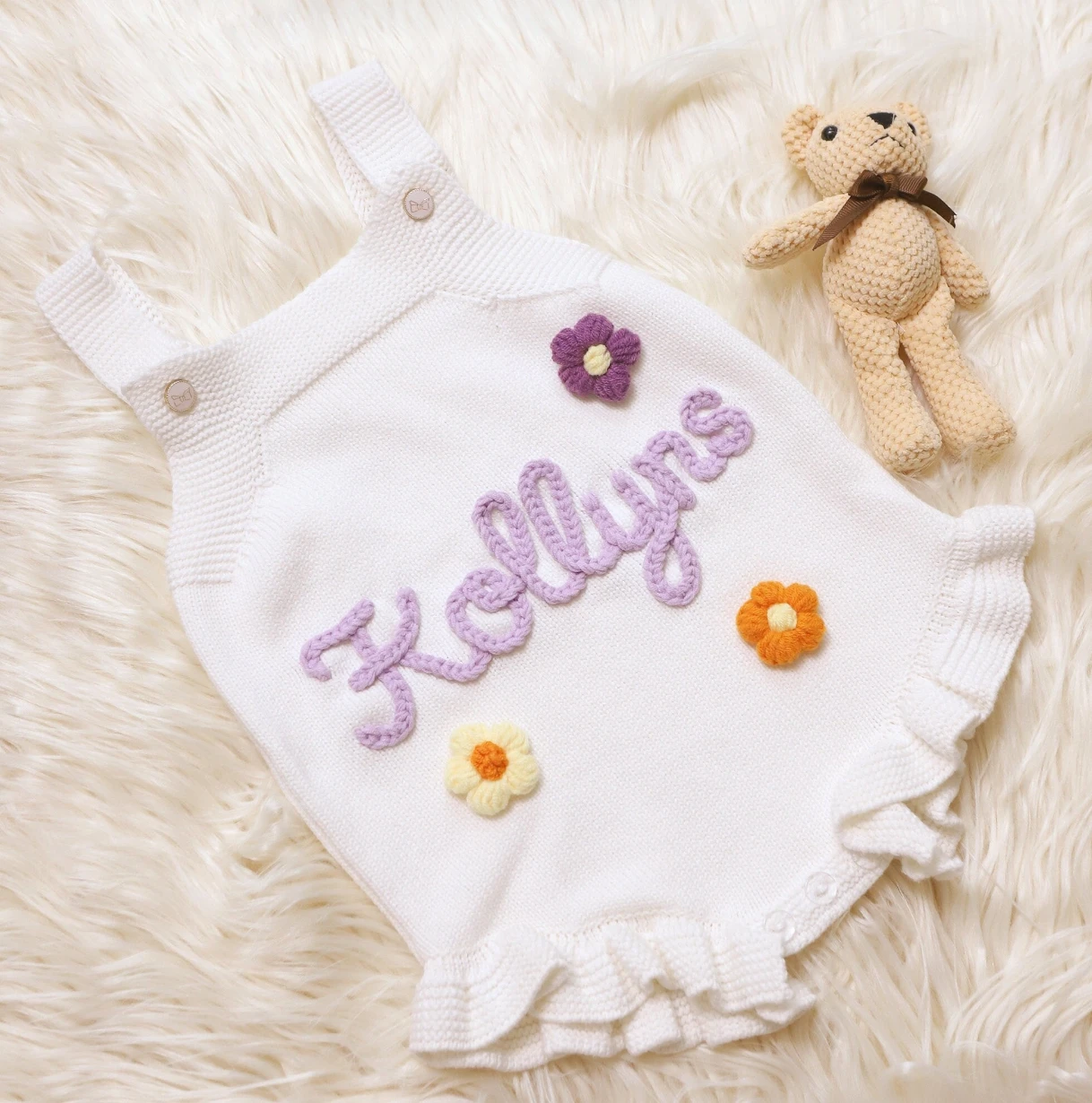 Personalized Baby Knit Bodysuit Custom Name One Piece Spring Infants Children Girls Gifts Clothes New Born Ropa Para Bebe Romper