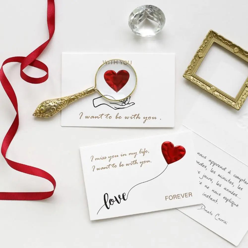 

I Love You Love Greeting Cards Handmade Festival Heartbeat Postcard Paper Blessings Wedding Invitation Party Favors Gifts