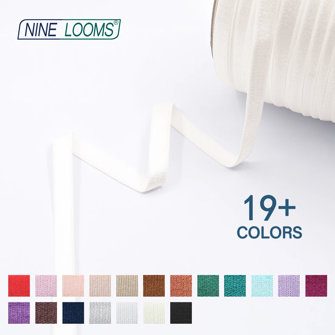 NINE LOOMS BH-Träger, elastisches Band, 3/8 Zoll, 10 mm, glänzendes Nylon-Schulterband, Unterwäsche, Dessous-Herstellung, Nähbesatz, 50, 100 Yard per Spule – Detail 18