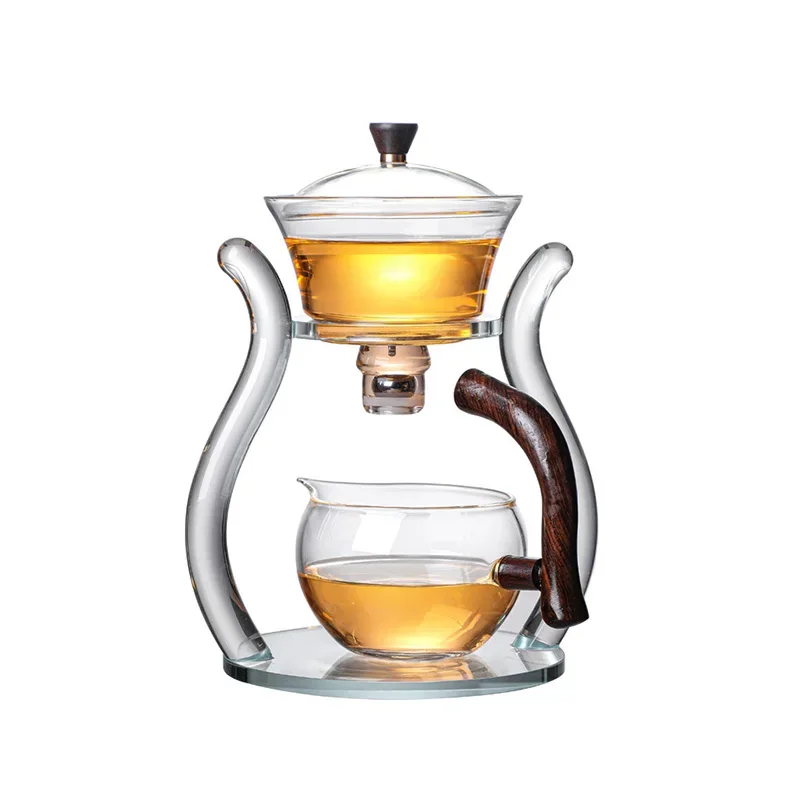 Creative office reception automatic Kungfu teapot household lazy man creativeglass tea set